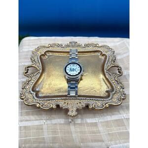 Michael Kors B3402 Silver Tone Rhinestone Bezel Ladies Watch - Stainless Steel